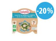 Assiette menu haricots verts Truite 230g 12 mois